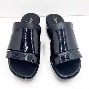 {Robert Clergerie} Patent Leather Wedge Sandals